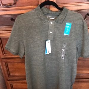 Men’s shirt short sleeve Sonoma in a olive green colored two button shirt